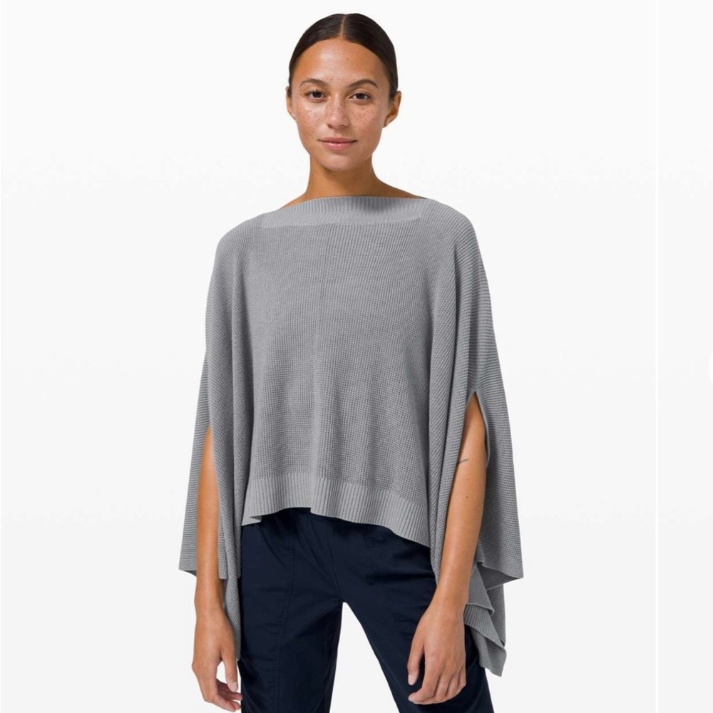 lululemon athletica sage gray poncho